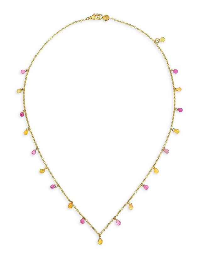 Womens 22K Gold & Pink Sapphire Necklace Product Image