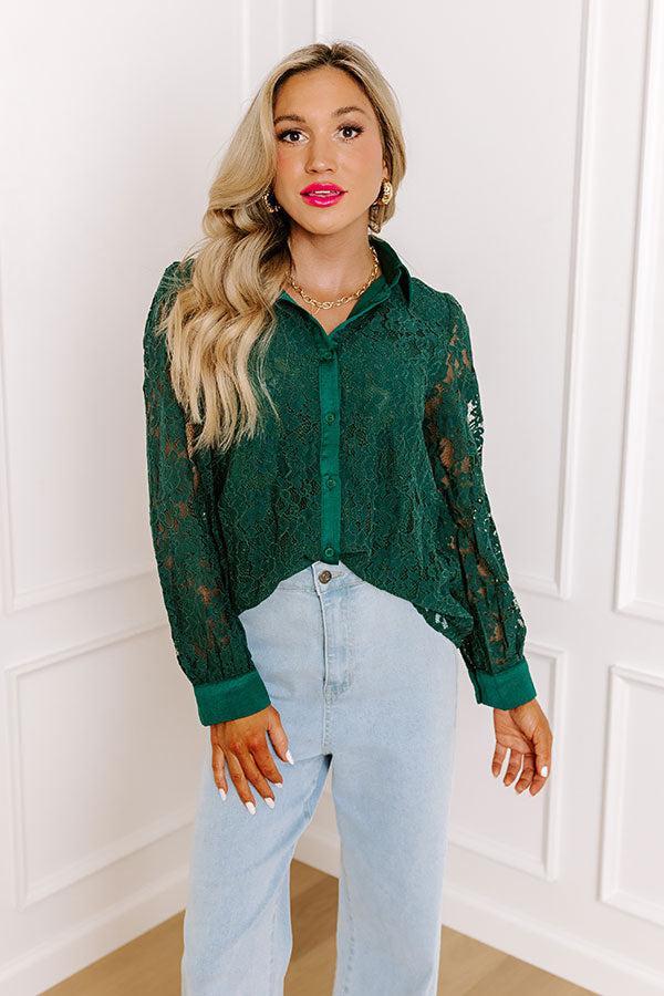 Fairest Of Them All Lace Button Up Product Image