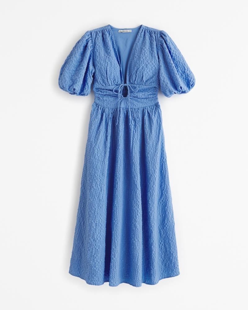 Tie-Front Textured Maxi Dress Product Image