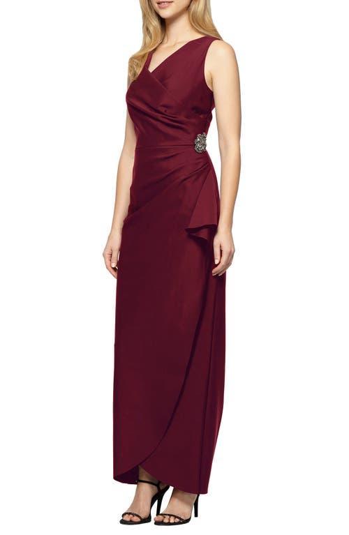 Alex Evenings Embellished Side Drape Column Formal Gown Product Image