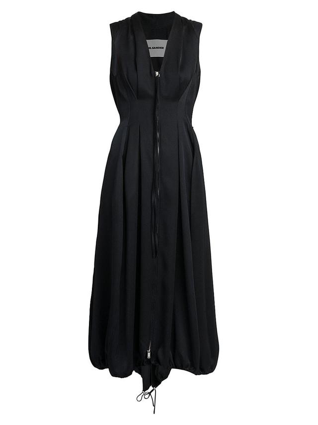 Womens Sleeveless Drawstring Midi-Dress Product Image