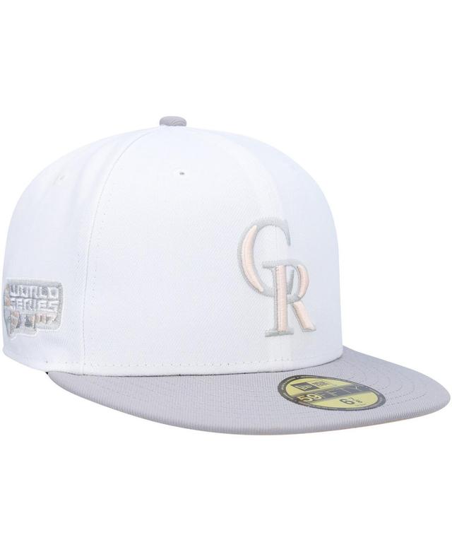 Mens New Era /Gray Colorado Rockies 2007 World Series Side Patch Undervisor 59FIFTY Fitted Hat Product Image