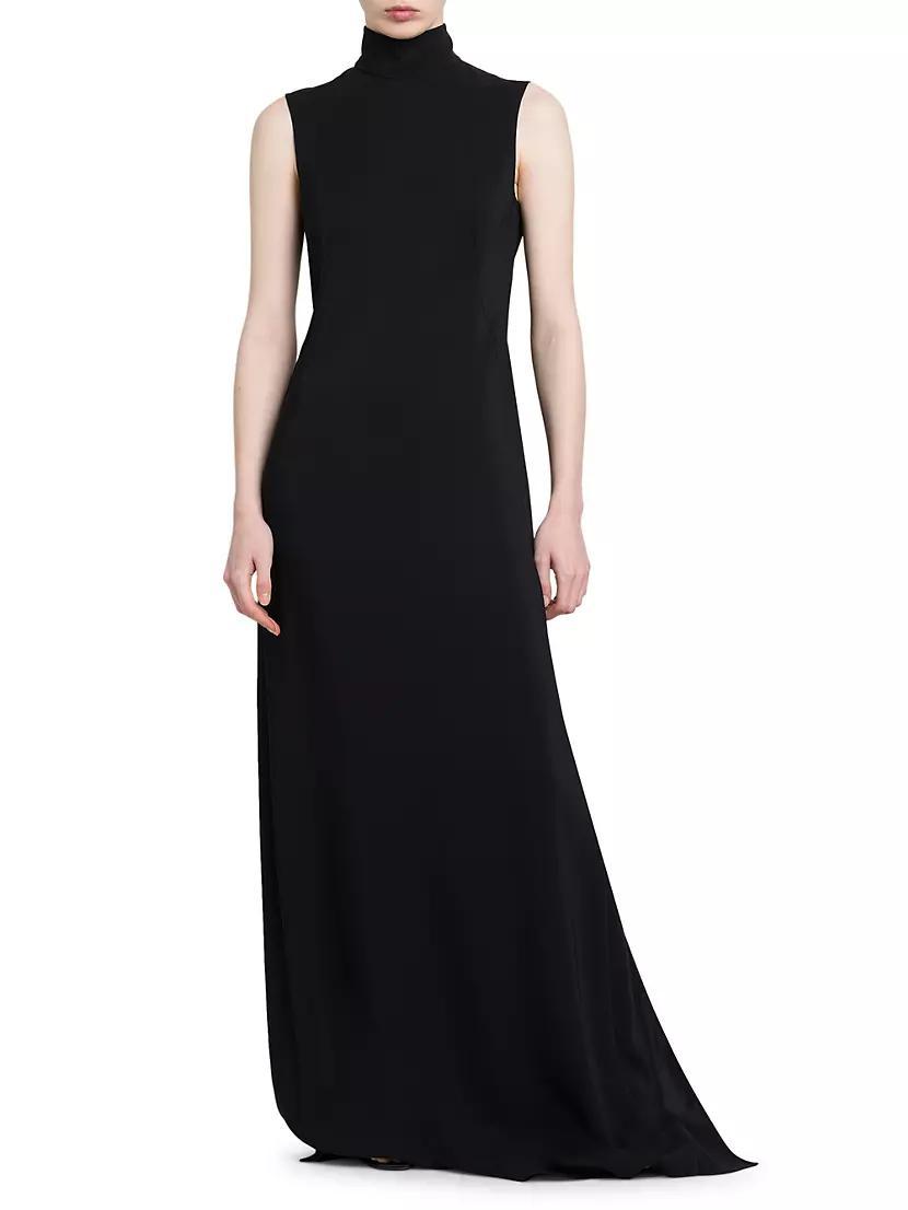 Matte Jersey & Satin Cut-Out Gown Product Image