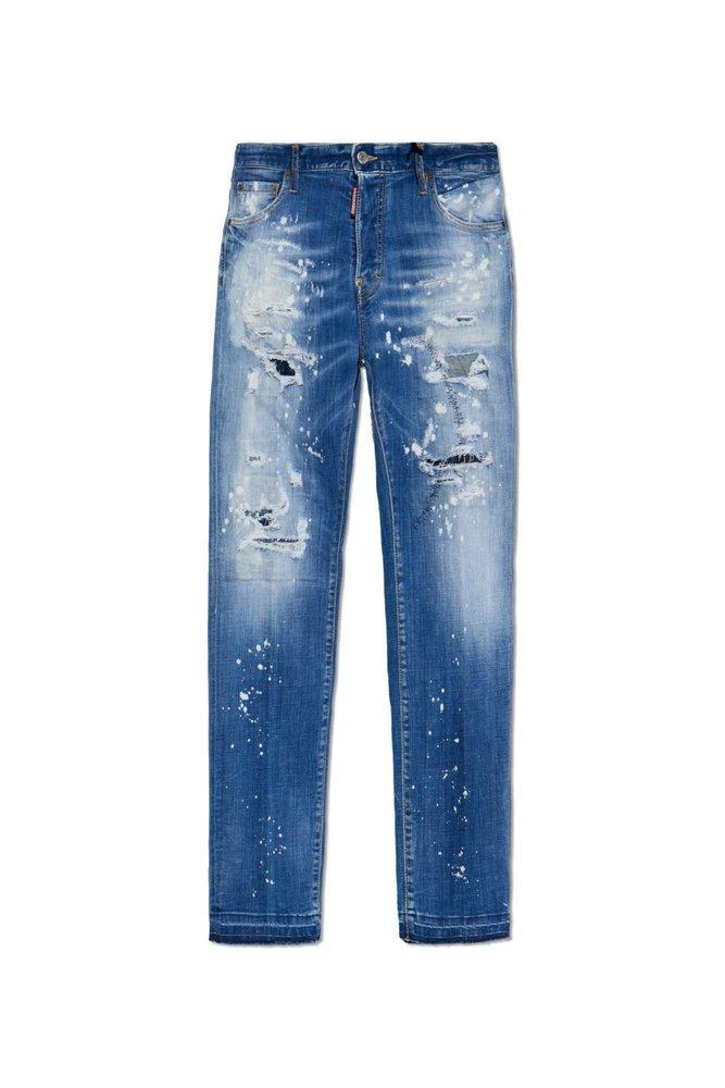 DSQUARED2 Cool Guy Distressed Jeans In Blue Product Image