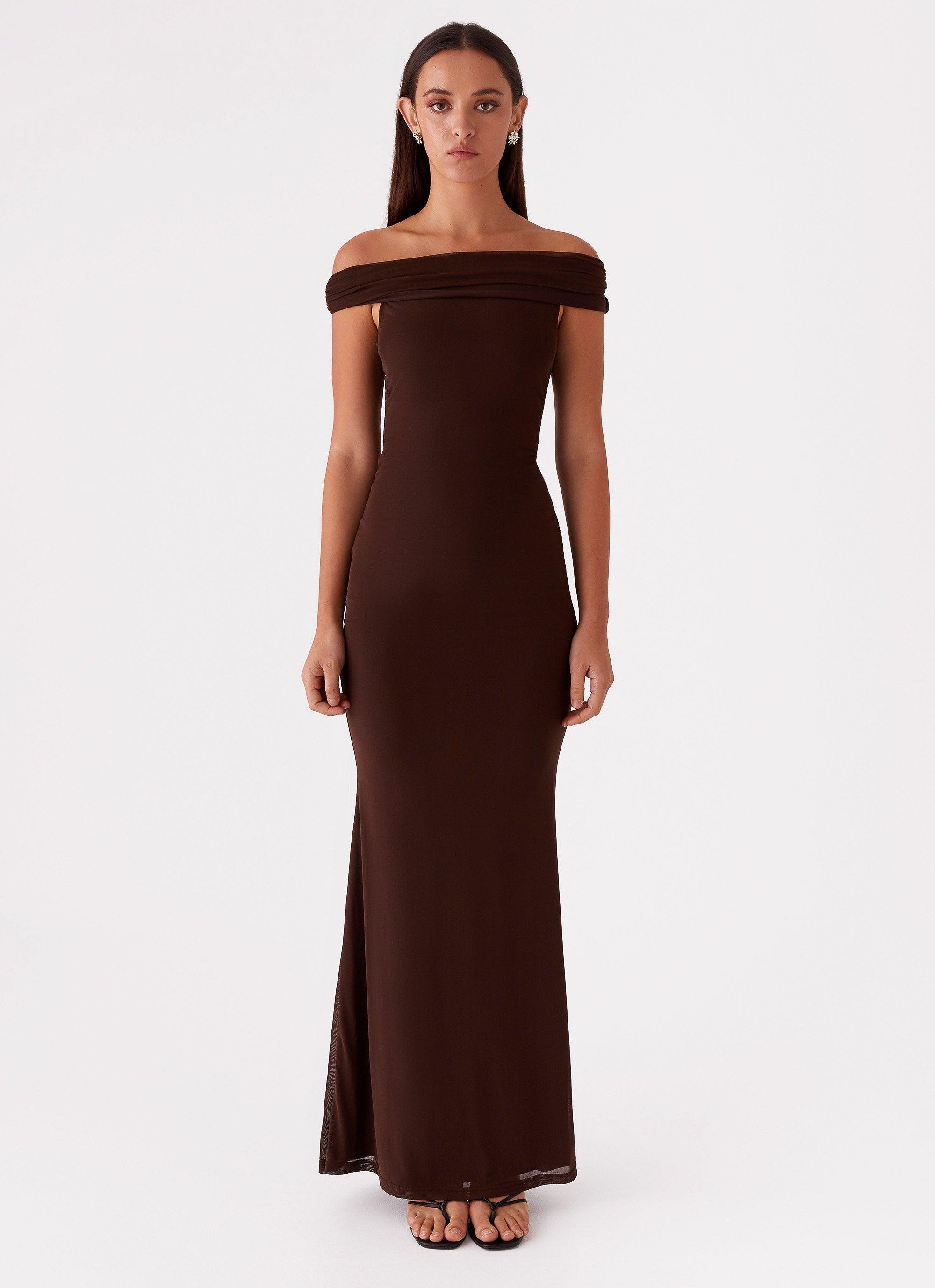 Marilyn Maxi Dress - Chocolate Product Image