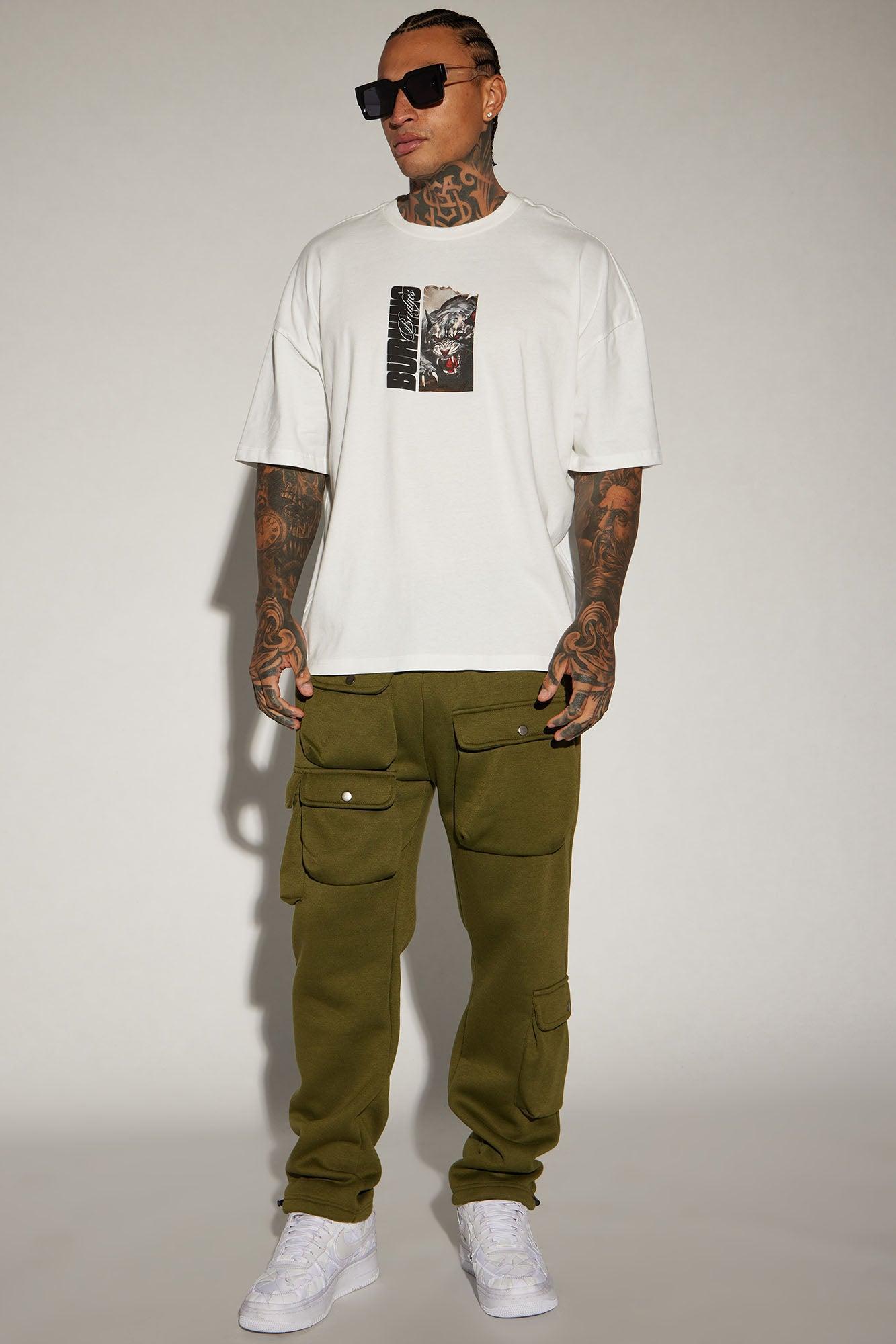 Burning Bridges Oversized Short Sleeve Tee - White Product Image