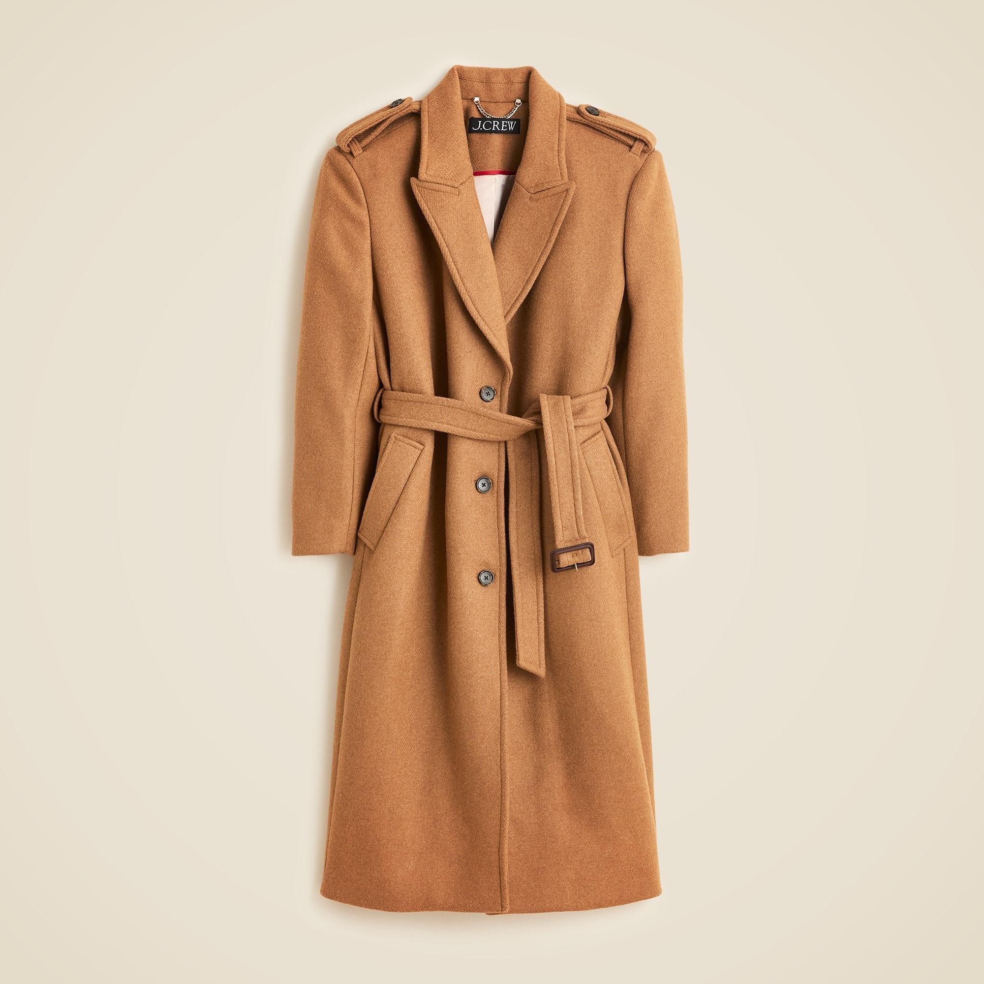 Wrap trench coat in Italian double-faced wool blend Product Image