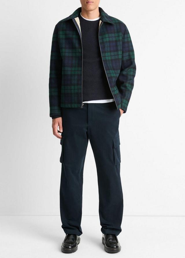 Sherpa-Lined Plaid Shirt Jacket Product Image