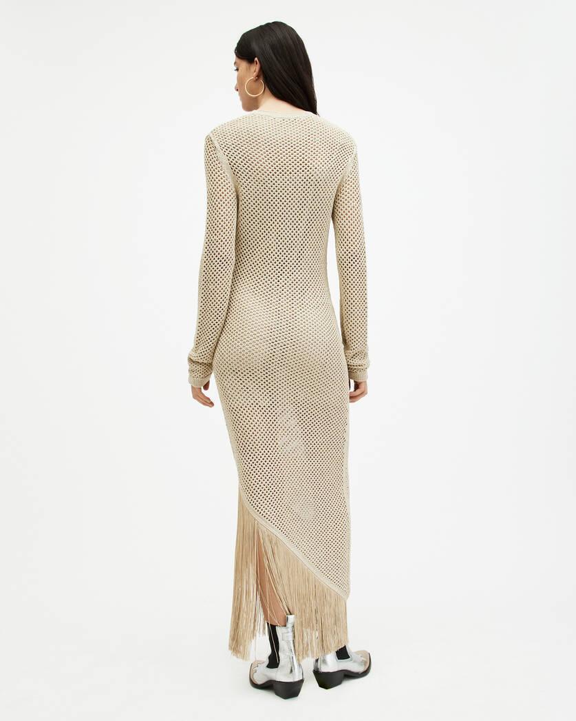 Jesse Metallic Crochet Midi Dress Product Image