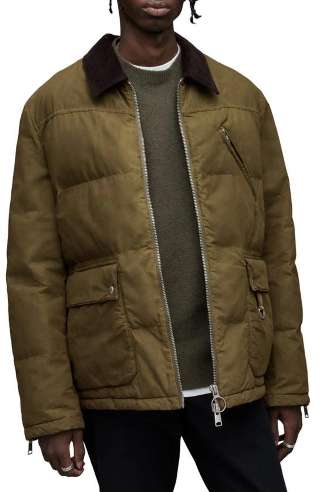 Gillan Wadded Jacket In Dusky Green Product Image