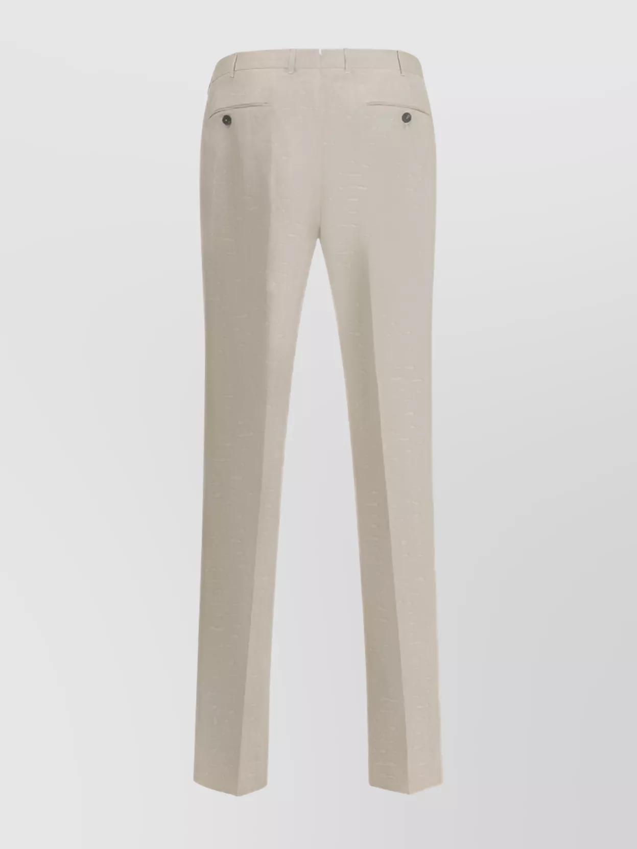 ZEGNA Tailored Cigarette Cut Suit Trousers In Gray Product Image