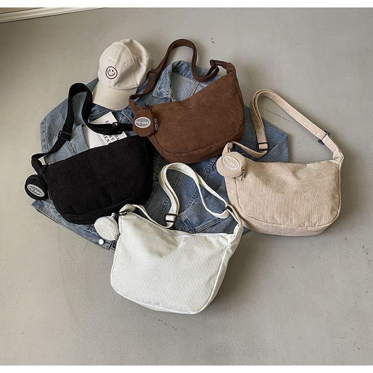 Set: Plain Fleece Crossbody Bag + Pouch Product Image