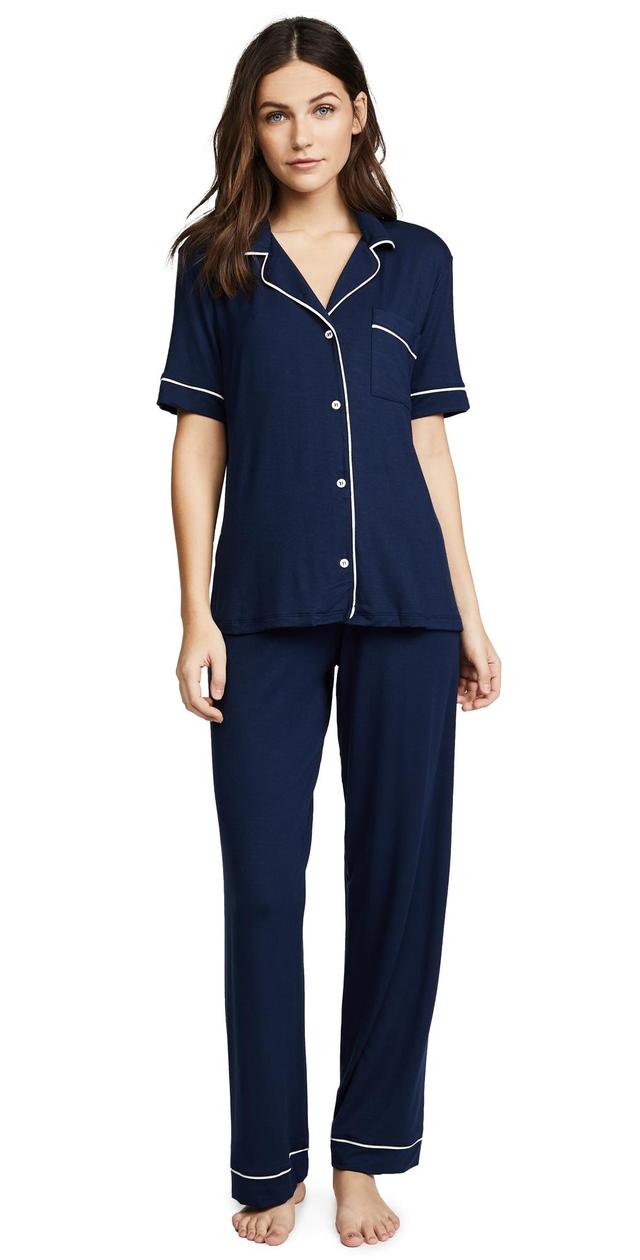 Womens Gisele Short-Sleeve Top & Pants Pajama Set Product Image