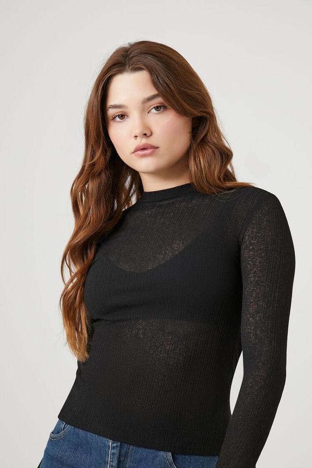 Ribbed Mock Neck Top | Forever 21 Product Image