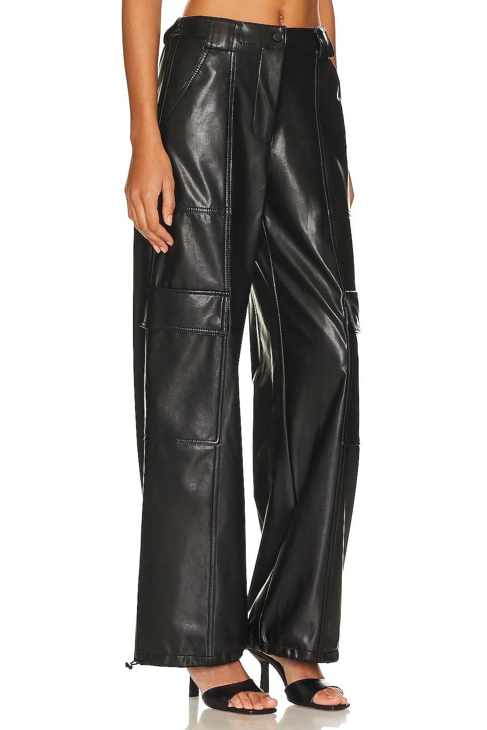 Luxe Faux Leather Cargo Pant SIMKHAI Product Image