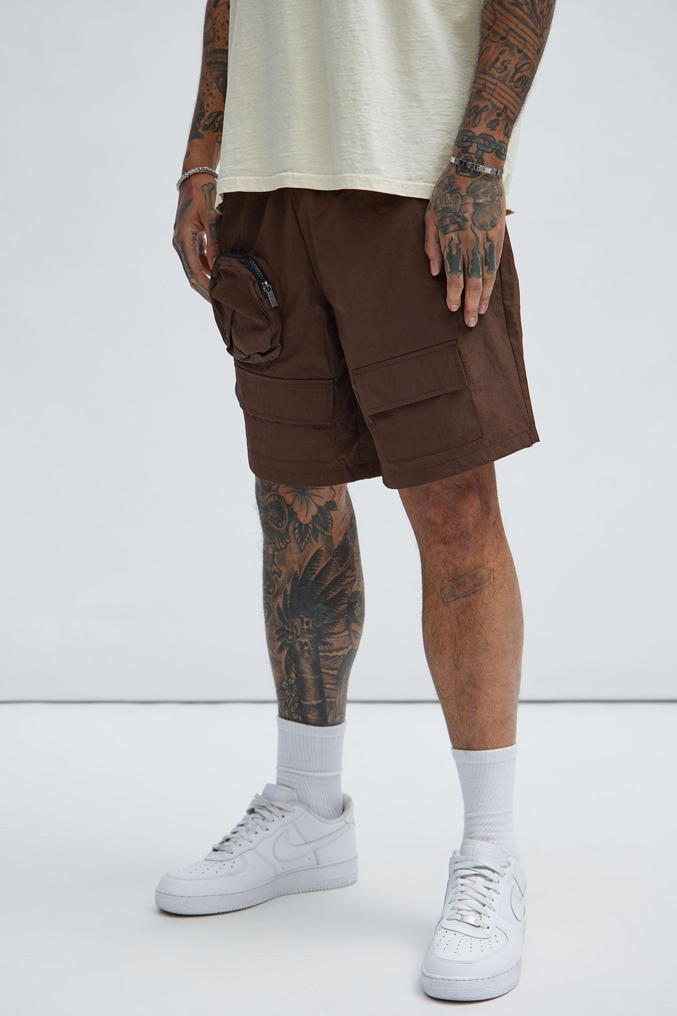 Safe Side Utility Nylon Shorts - Brown Product Image