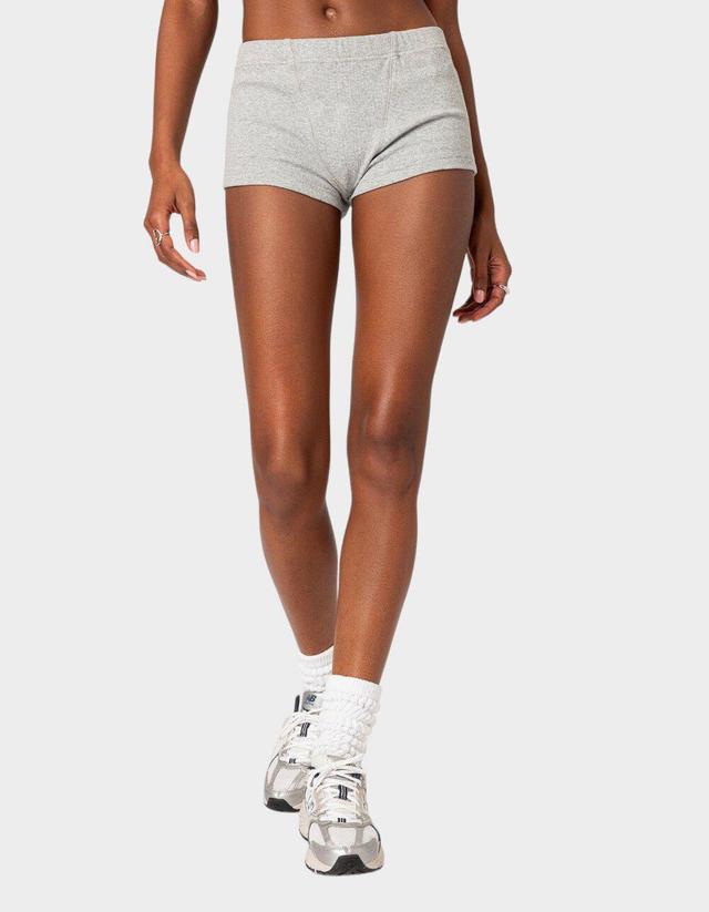 EDIKTED Rebekah Ribbed Shorts Product Image