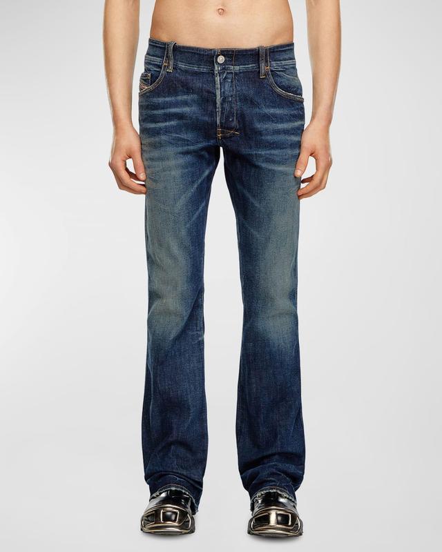 Mens Bootcut Jeans with Back Buckle Product Image