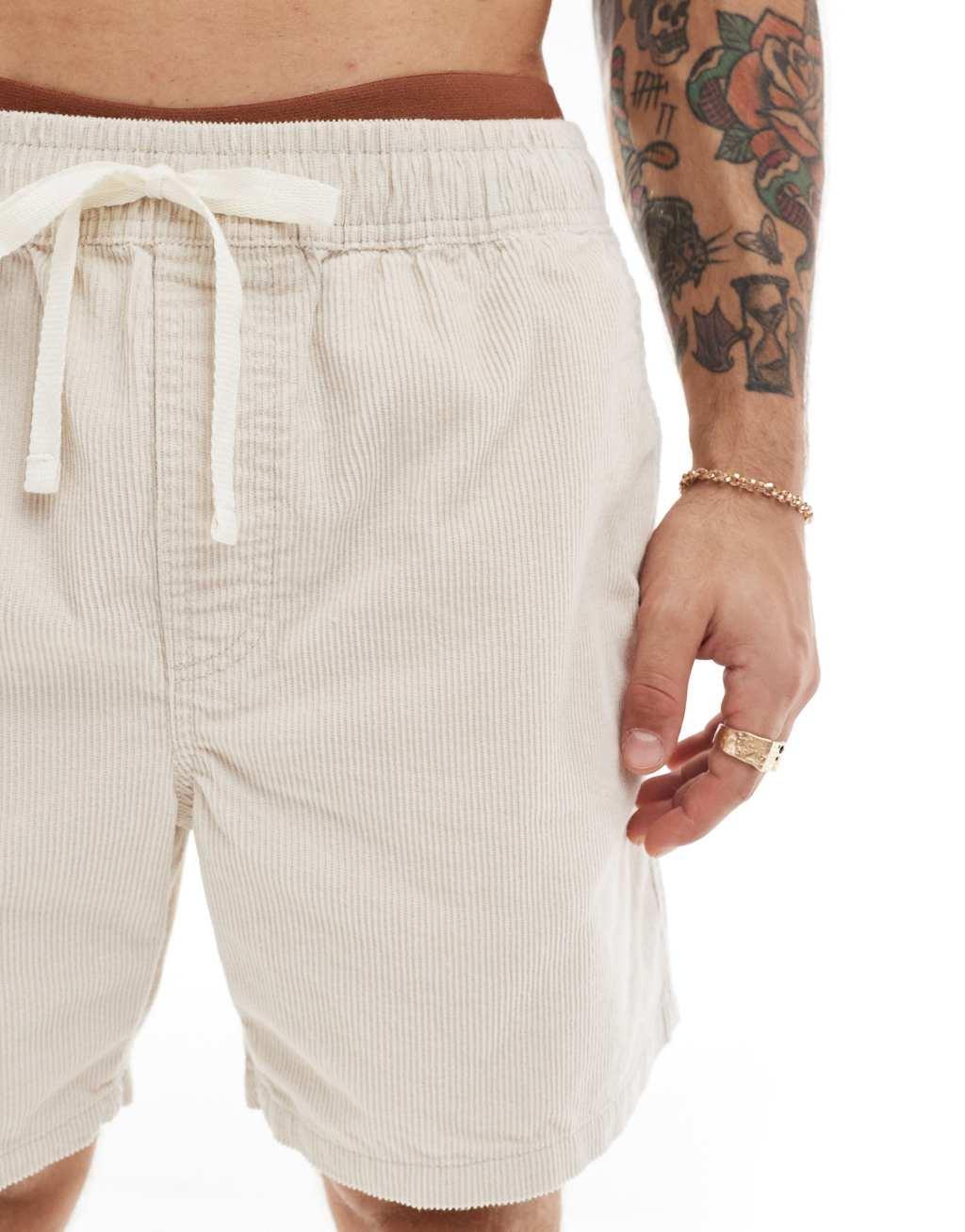 Cotton On easy shorts in bone corduroy Product Image