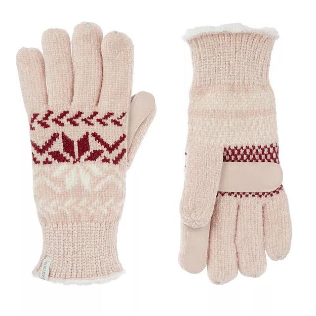 Womens isotoner Lined Chenille Snowflake Gloves Product Image