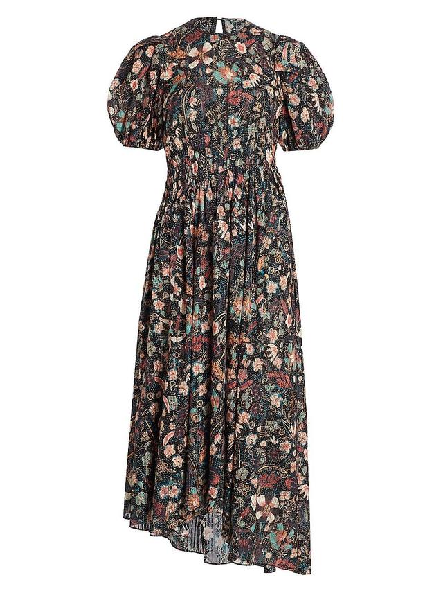 Womens Eden Floral Puff-Sleeve Maxi Dress Product Image