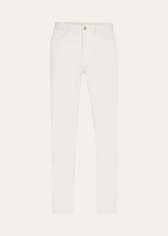 Mens 5-Pocket Stretch Cotton Button-Front Trousers Product Image