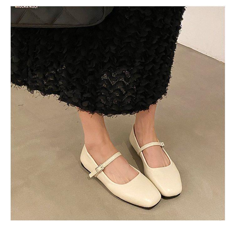 Square Toe Mary Jane Flats Product Image