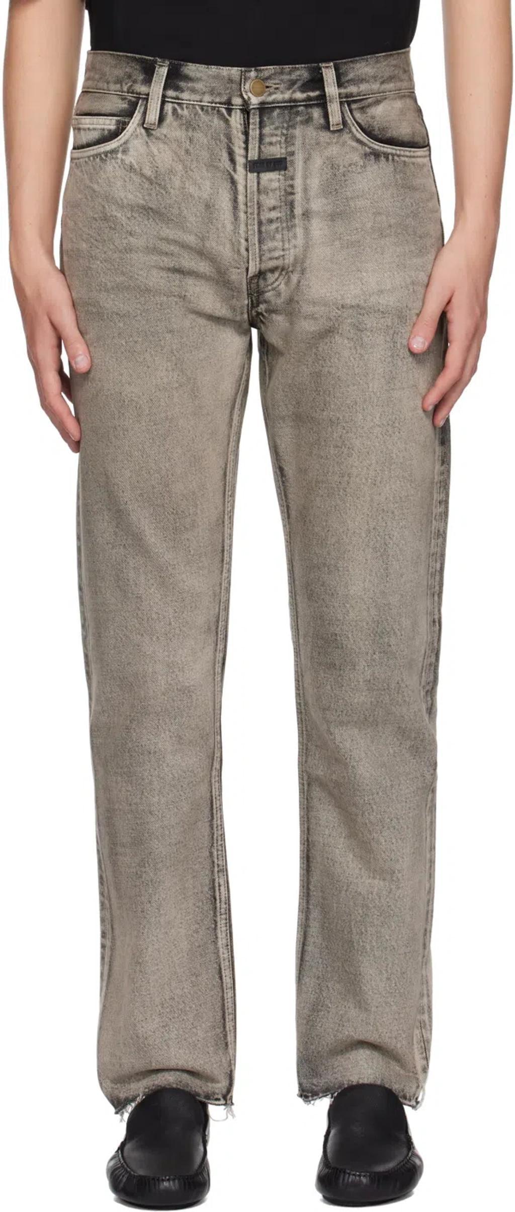 FEAR OF GOD Gray Classic 5 Pocket Jeans In Grey product image