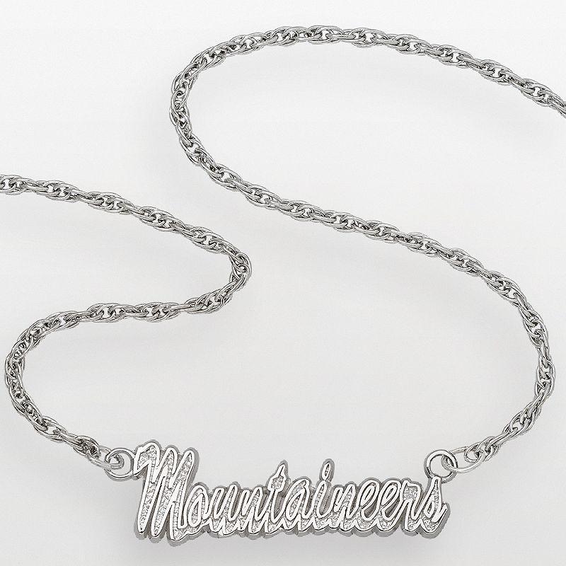 West Virginia Mountaineers Sterling Silver Script Pendant, Womens Univ West Virginia Product Image