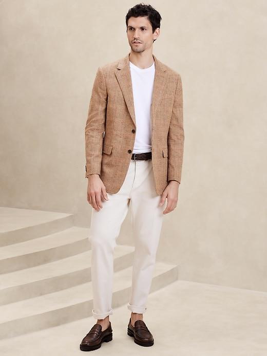 Tailored-Fit Linen-Blend Jacket Product Image