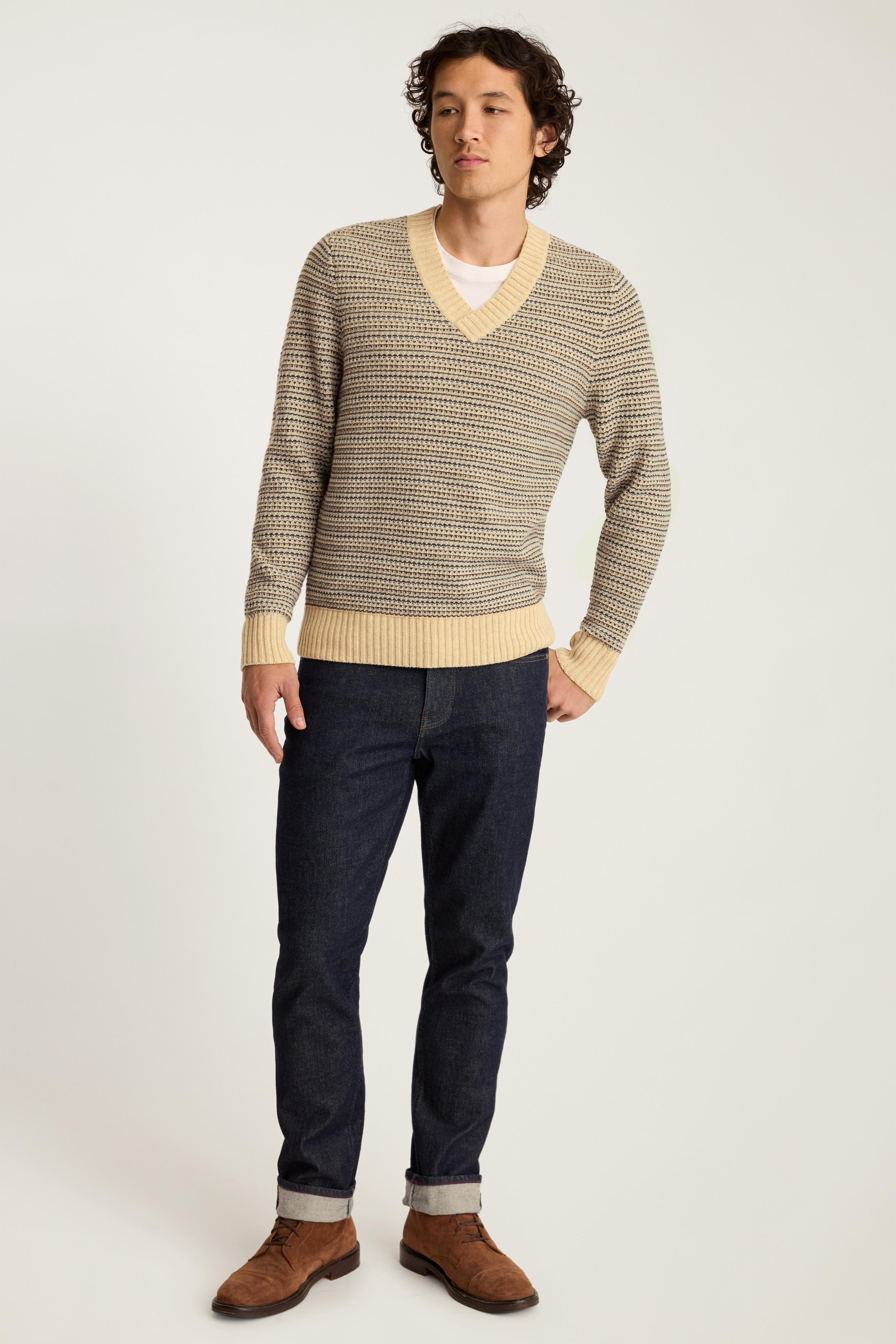 Tricolor V Neck Sweater product image