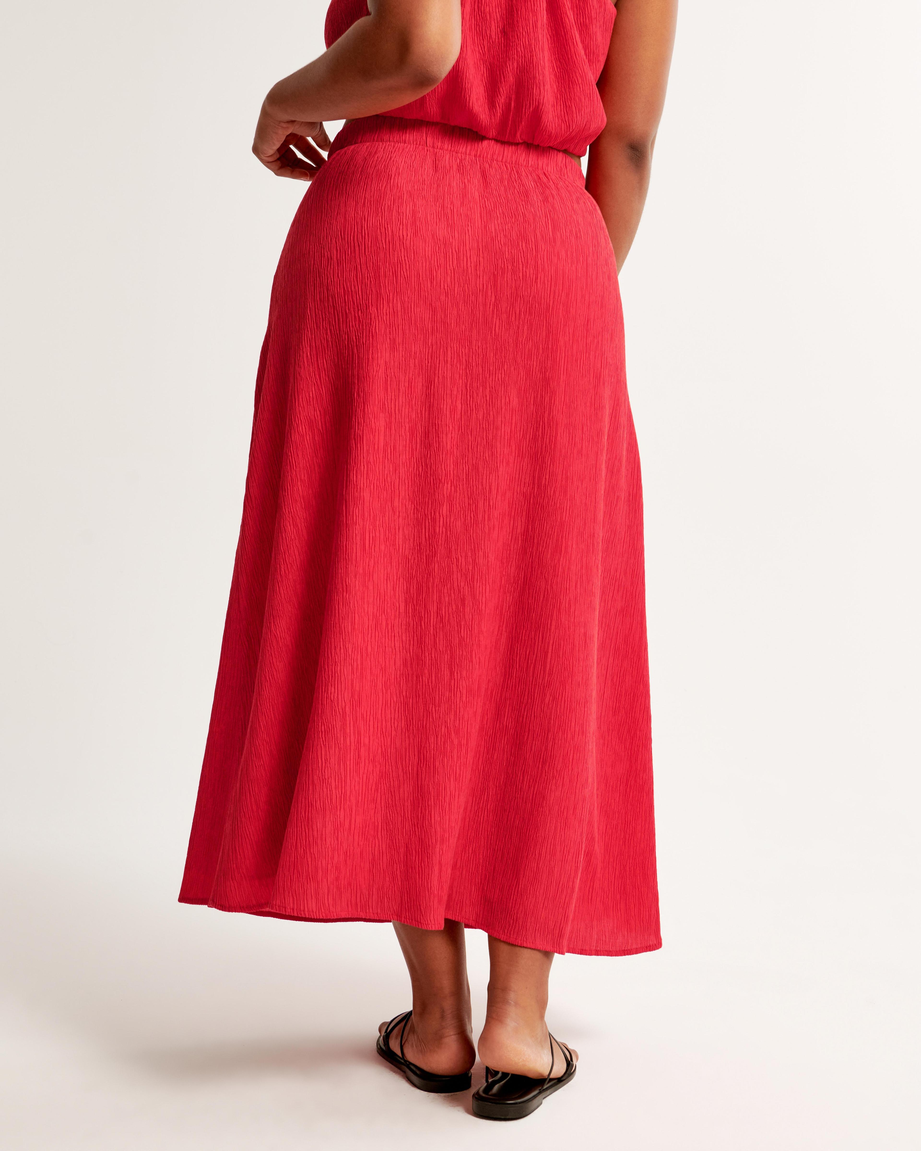 Crinkle Flowy Maxi Skirt Product Image