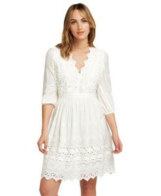 Women Belle & Bloom Sweet Talk Eyelet Mini Dress Product Image