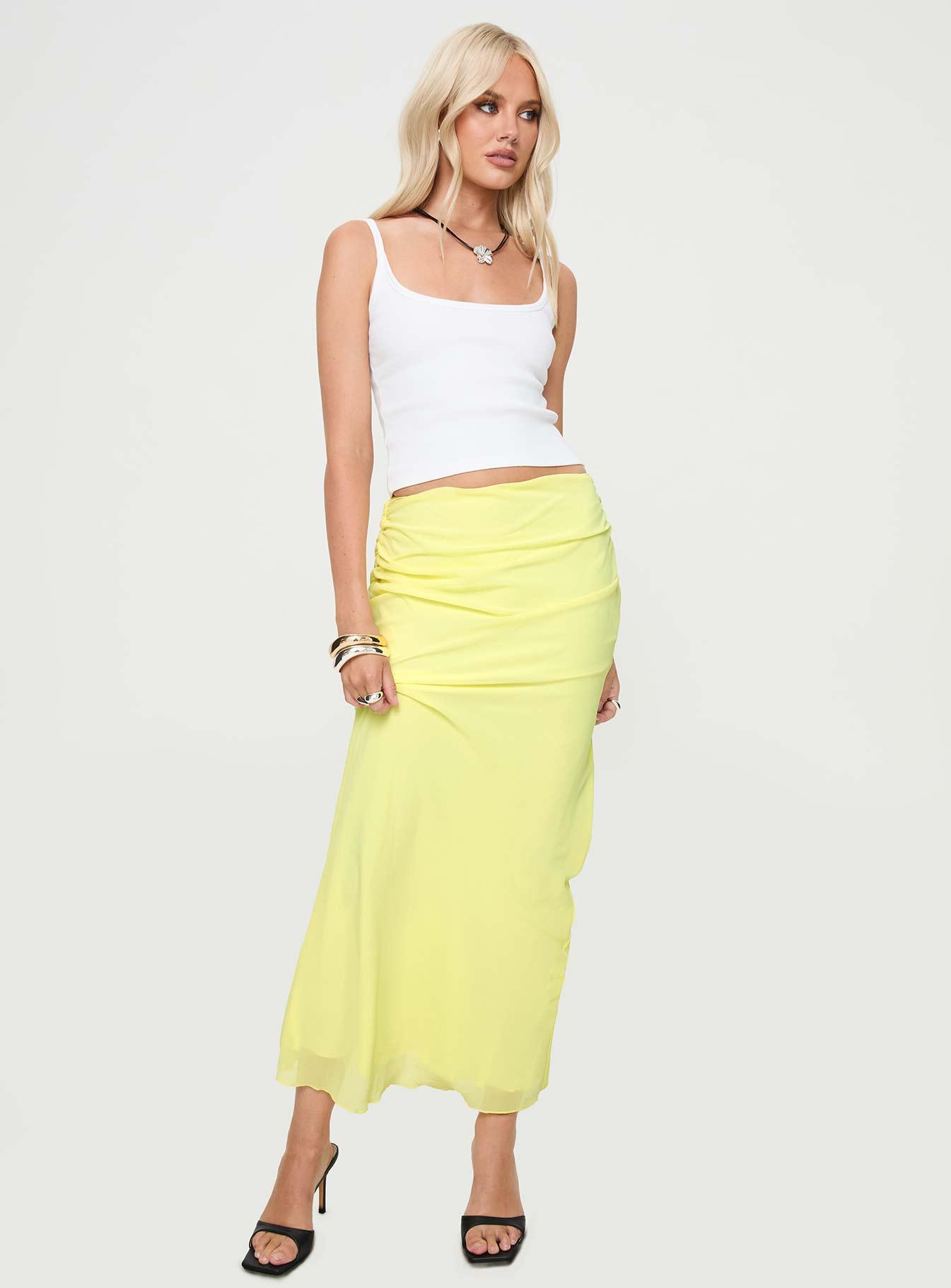 Herrera Maxi Skirt Yellow Product Image