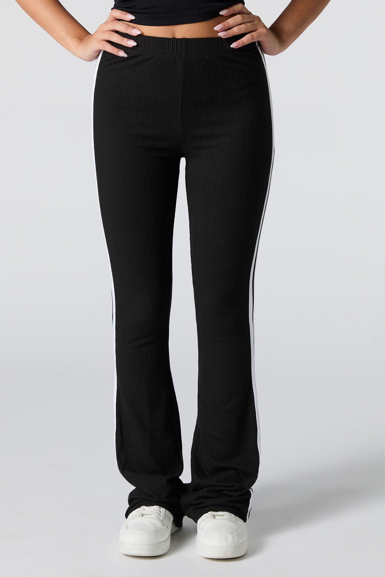 Soft Ribbed Side Striped Flare Pant Female Product Image