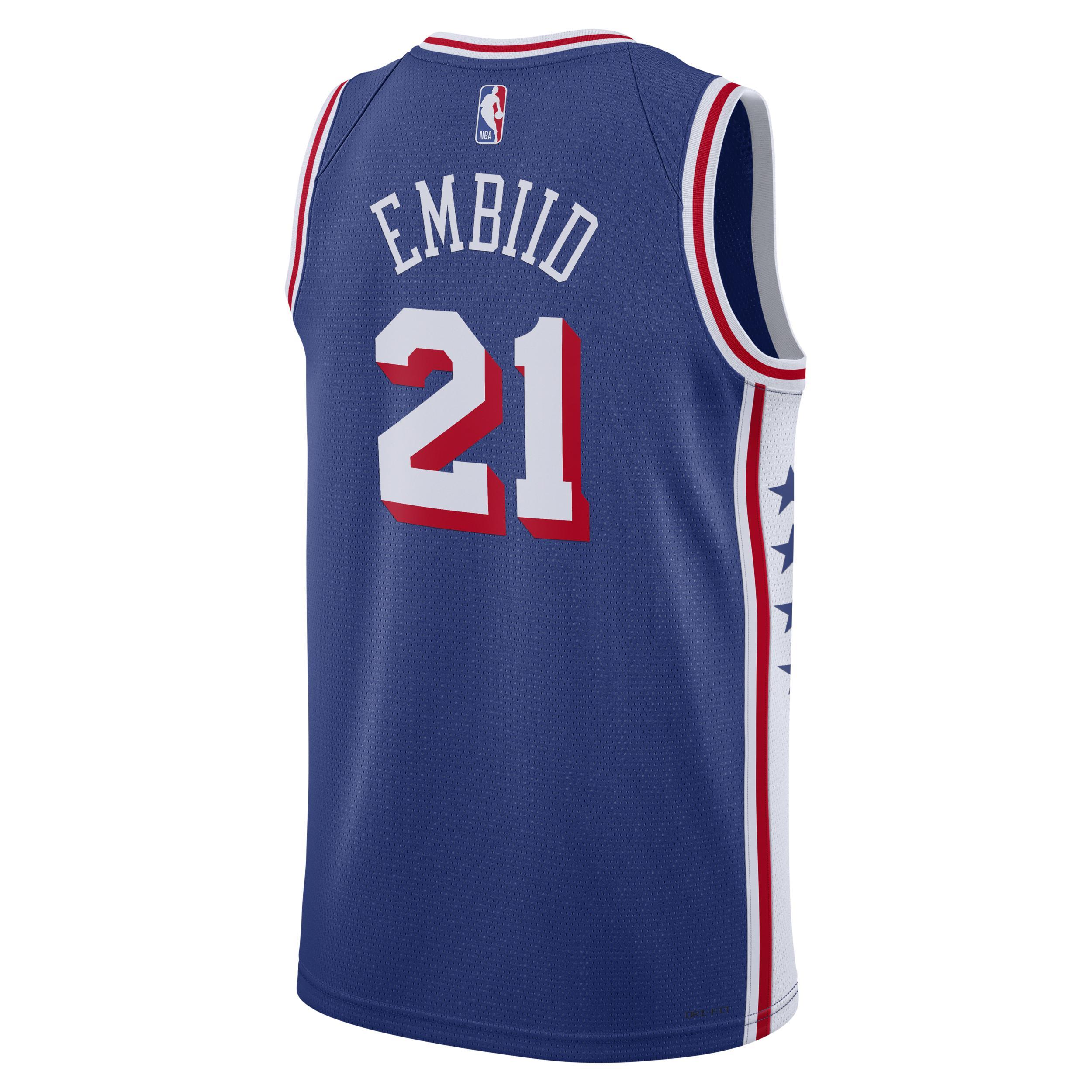 Joel Embiid Philadelphia 76ers 2023/24 Icon Edition Nike Mens Dri-FIT NBA Swingman Jersey Product Image