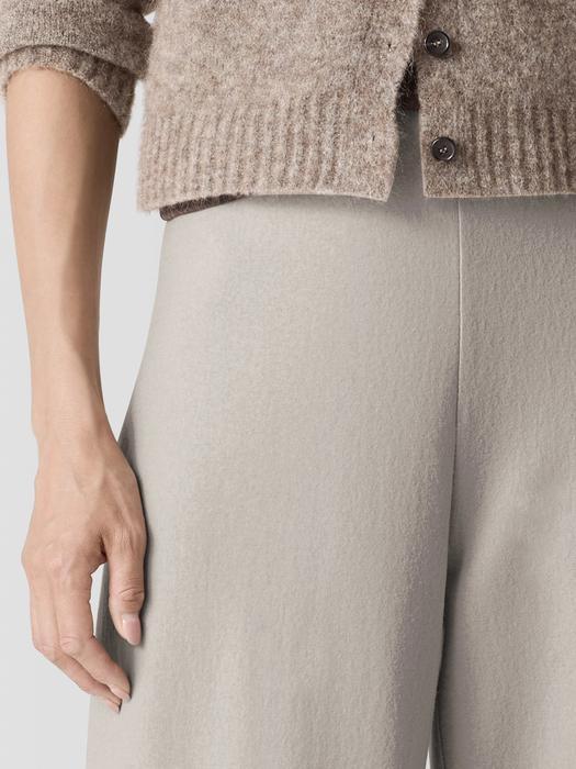 Felted Wool Jersey Wide-Leg Long Pant in Regenerative Wool Product Image