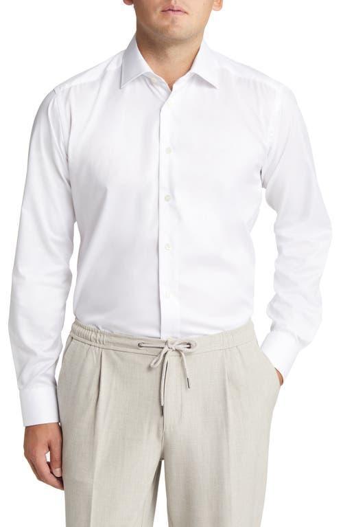 Mens Slim-Fit Twill Dress Shirt Product Image