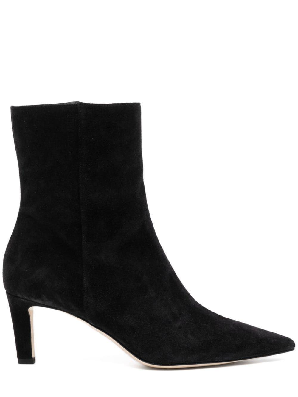 Alizze Suede Ankle Booties In Black Product Image