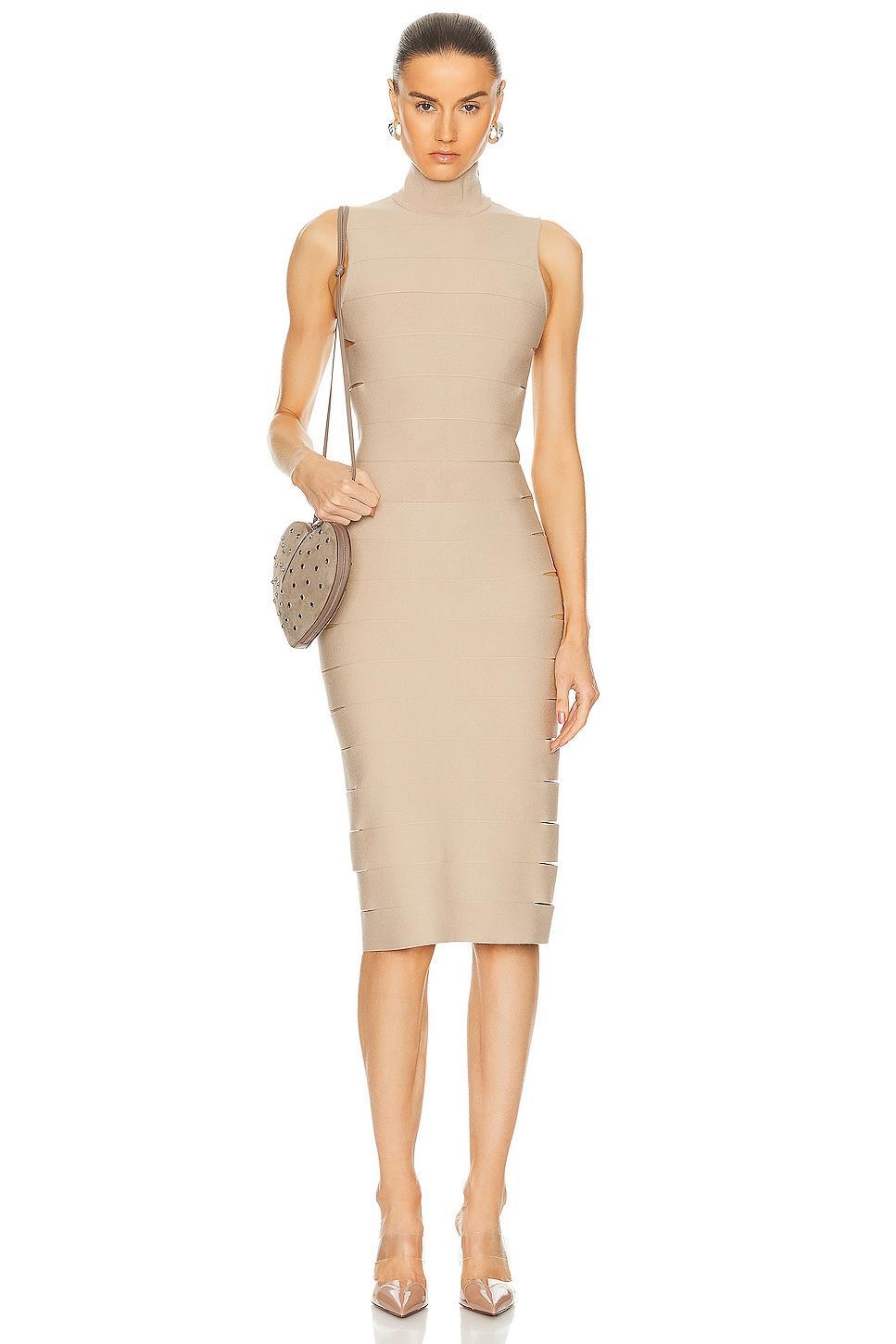 ALAÏA Band Dress Tan. (also in ). Product Image