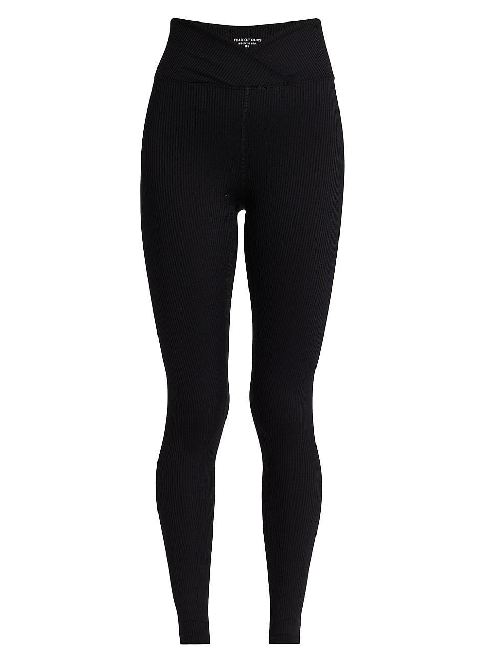 Womens Veronica Crossover Rib-Knit Leggings product image