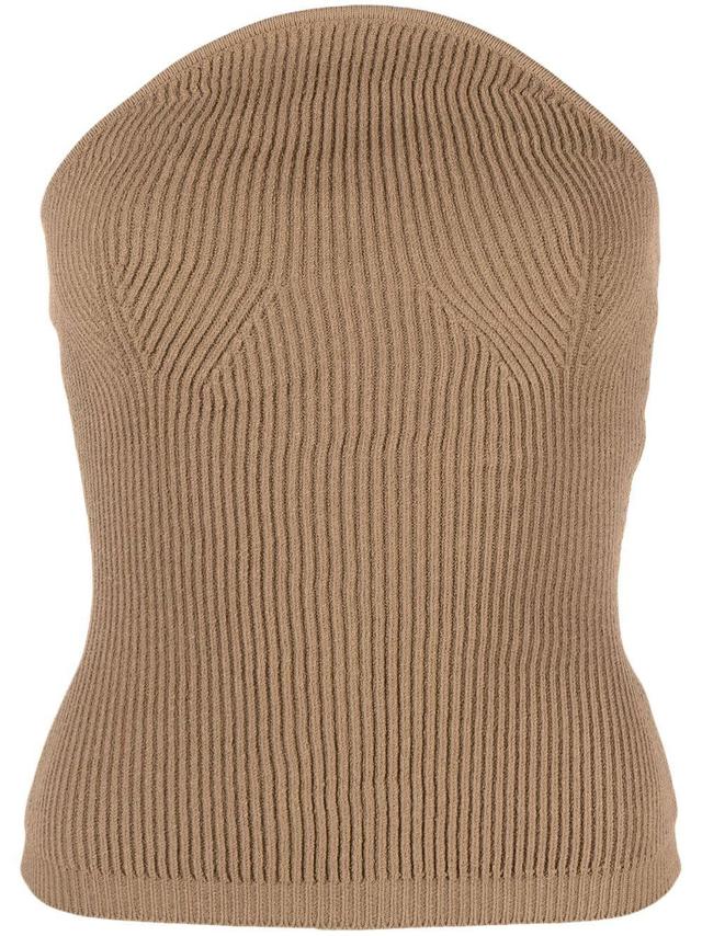 KHAITE Jericho Top In Brown Product Image