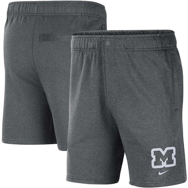 Mens Nike Gray Michigan Wolverines Fleece Shorts Product Image