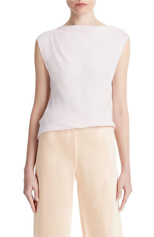 Vince Asymmetric Drape Cap Sleeve Silk Blend Top product image