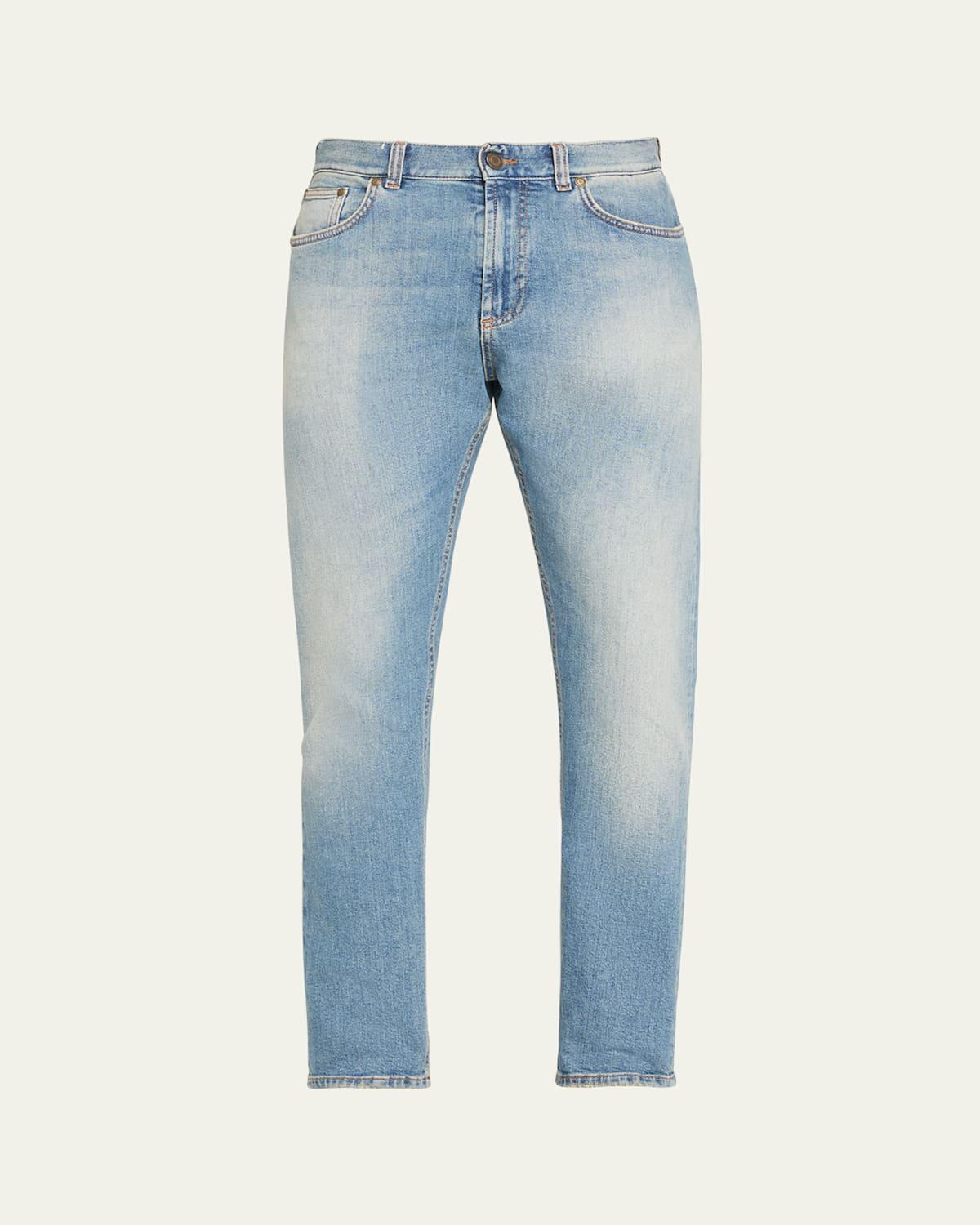 Mens Washed Selvedge Denim Jeans Product Image