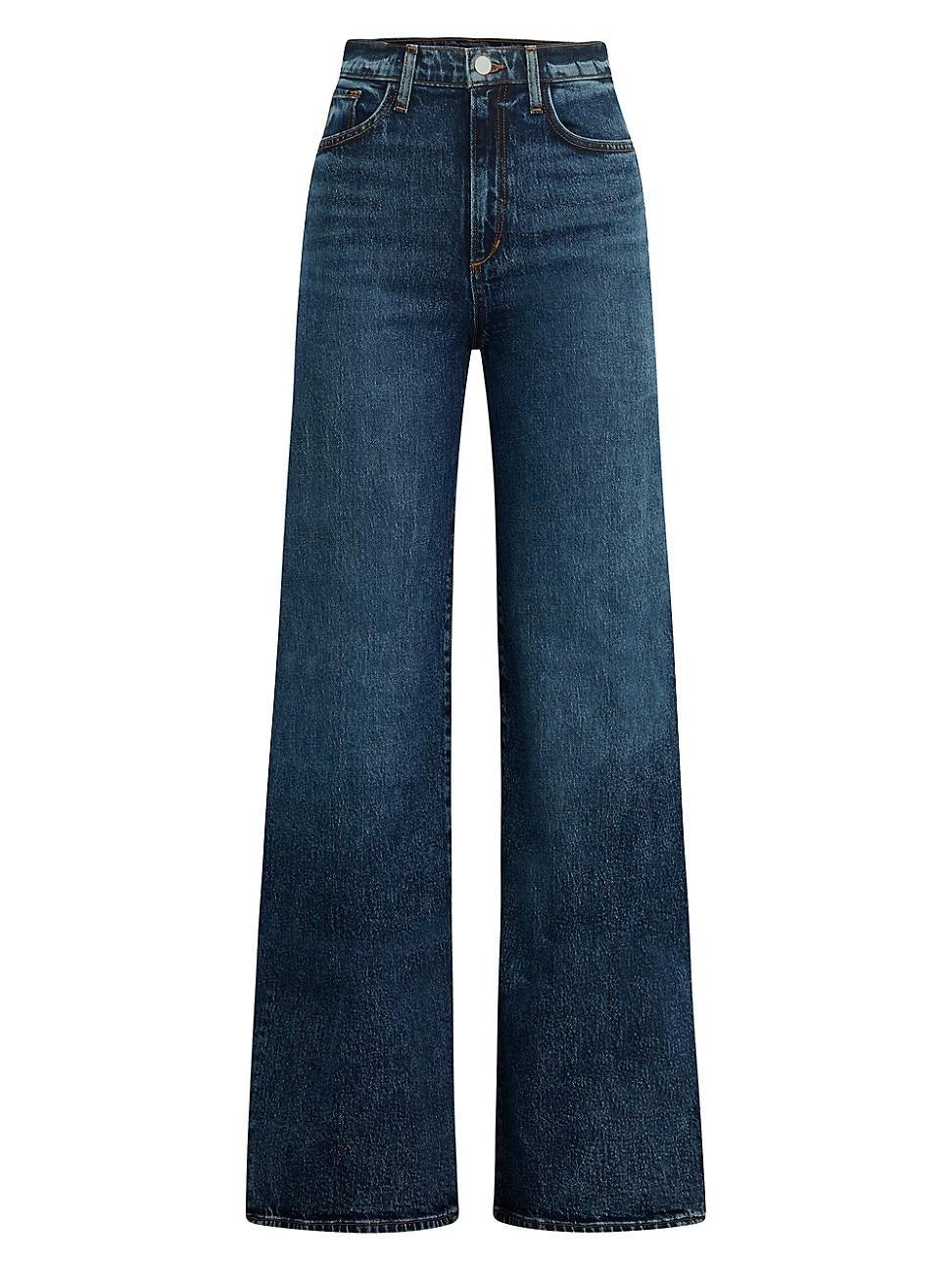 Womens The Mia High-Rise Wide-Leg Jeans Product Image