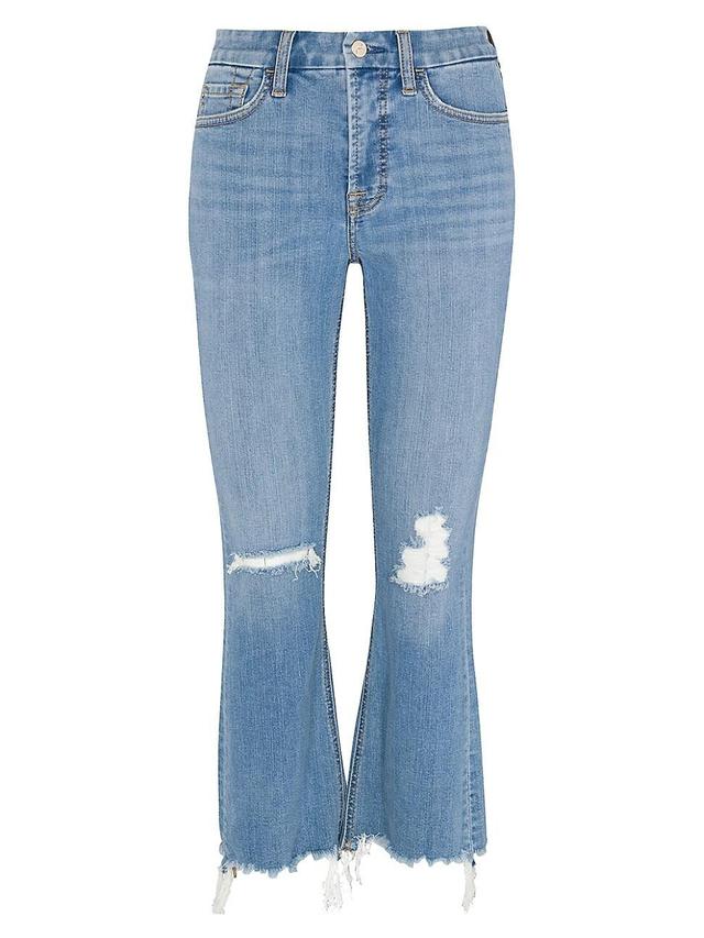 Womens Le Disco Cropped Distressed Jeans Product Image