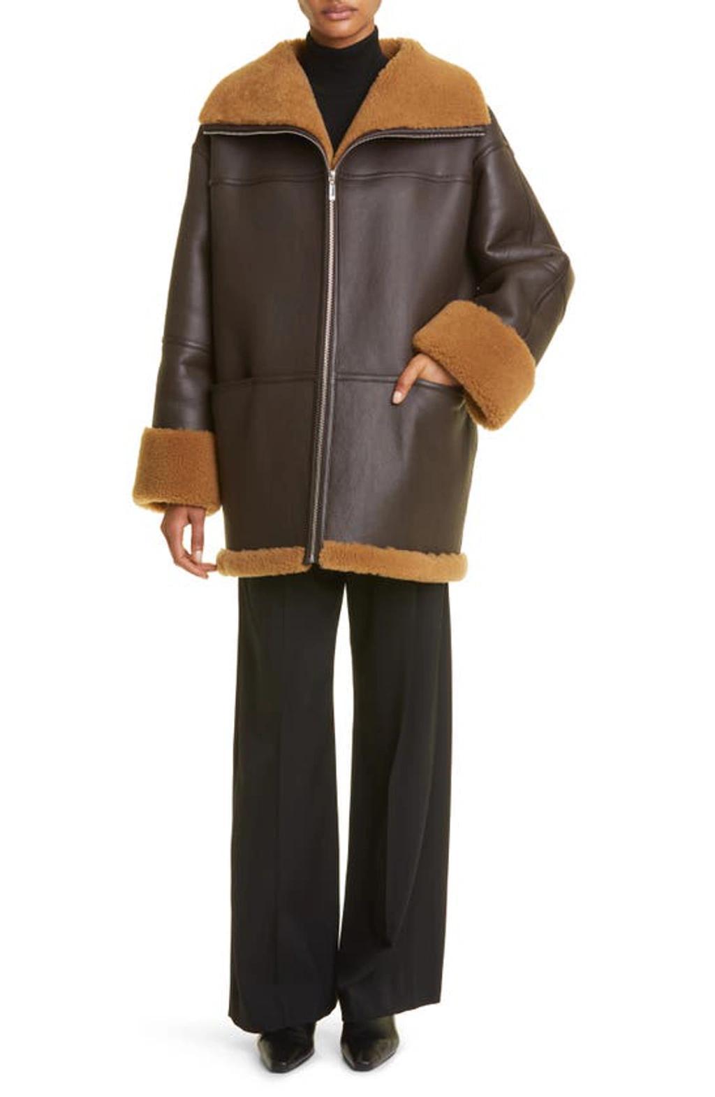 Signature Shearling Jacket Chocolate Product Image