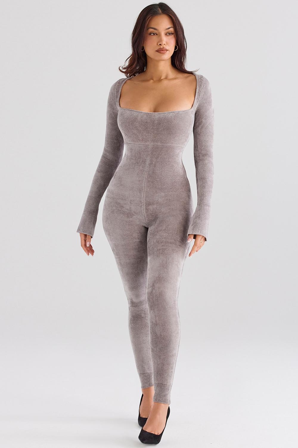 Isis Mink Heavy Chenille Loungewear Jumpsuit Product Image