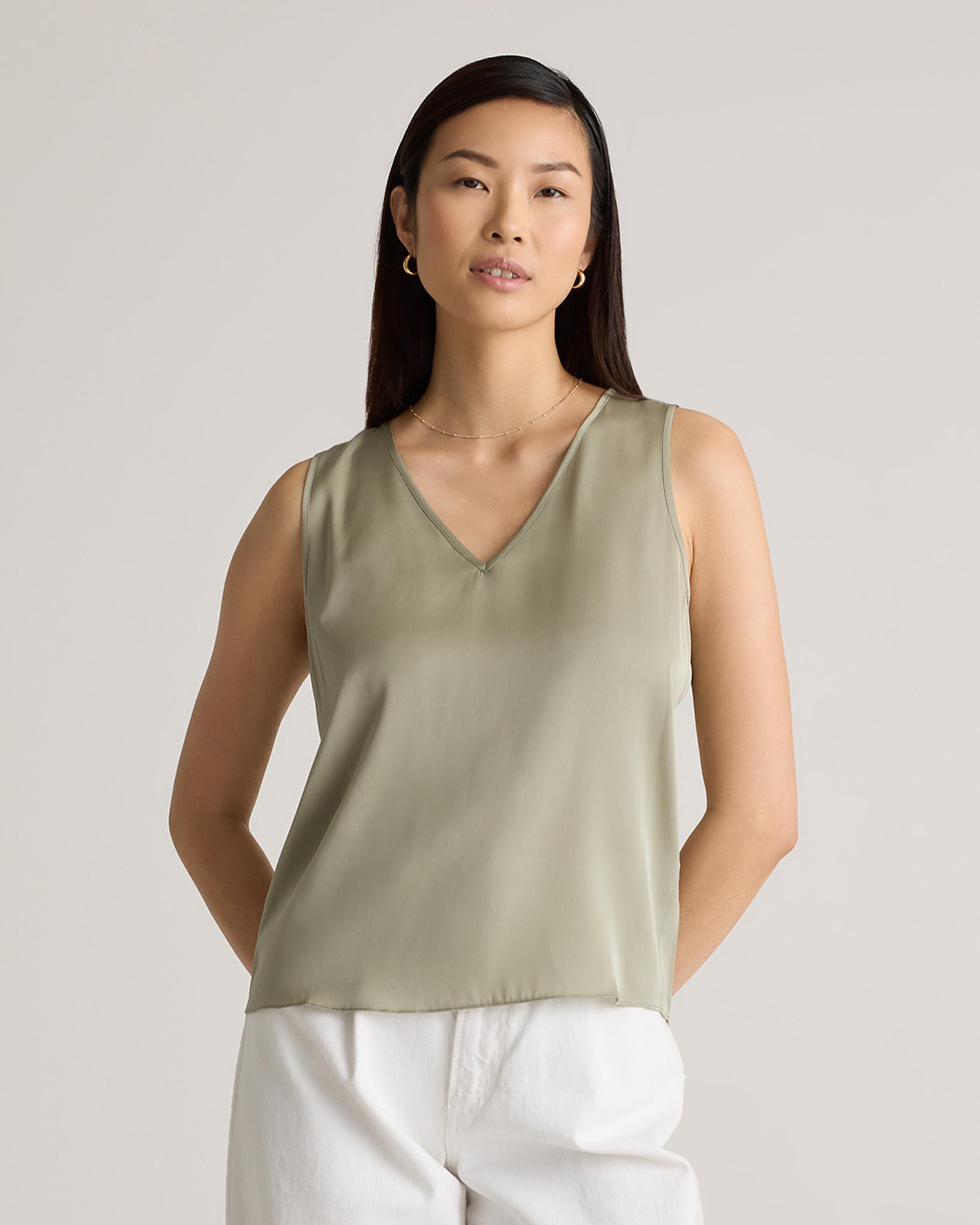 Washable Stretch Silk Tank | Quince Product Image